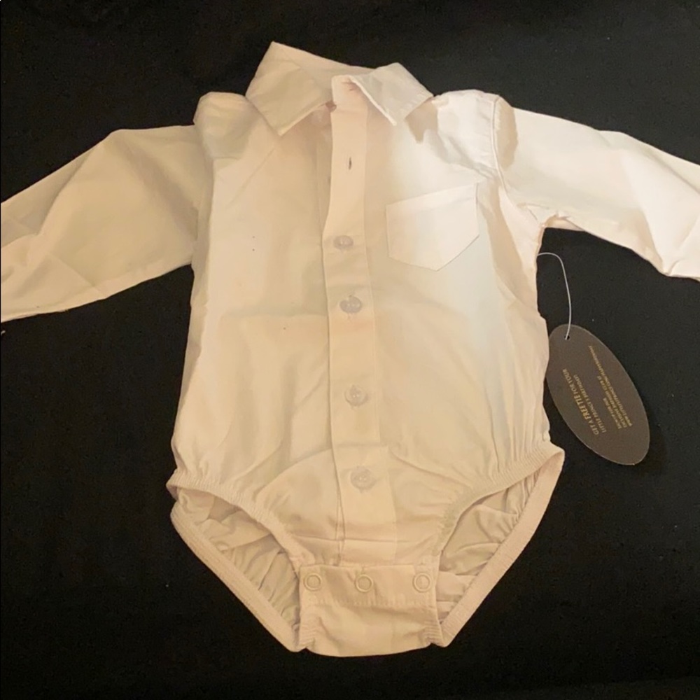 White button up onesie